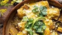 Sheet Pan Chipotle Cheddar Corn Chicken Enchiladas Sheet Pan Chipotle Cheddar Corn Chicken Enchiladas