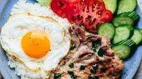 Vietnamese Broken Rice With Grilled Lemongrass Pork Chops Vietnamese Broken Rice With Grilled Lemongrass Pork Chops