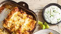 Chicken Enchiladas with Tomato Salsa and Cilantro Cream Chicken Enchiladas with Tomato Salsa and Cilantro Cream