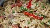 Creamy Farfalle with Proscuitto and Peas Creamy Farfalle with Proscuitto and Peas