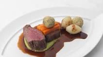 Fillet of Scottish beef with sous vide featherblade and marrow dumplings Fillet of Scottish beef with sous vide featherblade and marrow dumplings