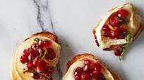 Pomegranate, Cranberry & Brie Bruschetta Pomegranate, Cranberry & Brie Bruschetta