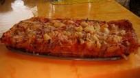 Pizza with mushrooms ham tuna and homemade pineapple Recipe Pizza with mushrooms ham tuna and homemade pineapple Recipe