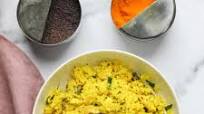 Lemon Cauliflower rice with mustard seeds Lemon Cauliflower rice with mustard seeds