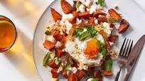 Smoky Sweet Potatoes With Eggs and Almonds Smoky Sweet Potatoes With Eggs and Almonds