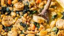 Chicken Cassoulet with Sausage and Swiss Chard Chicken Cassoulet with Sausage and Swiss Chard