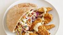 Falafel-Crusted Chicken With Hummus Slaw Falafel-Crusted Chicken With Hummus Slaw