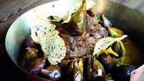 Confit of Fassone Beef with Baked Figs and Toast Confit of Fassone Beef with Baked Figs and Toast