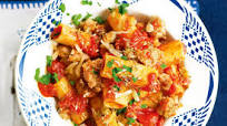 Rigatoni with quick pork ragu Rigatoni with quick pork ragu