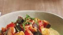 Slow-Cooked Ratatouille Over Goat Cheese Polenta Slow-Cooked Ratatouille Over Goat Cheese Polenta