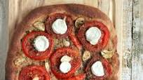 Tomato Garlic Coconut Mozzarella on 100% Whole Wheat crust Pizza. vegan recipe Tomato Garlic Coconut Mozzarella on 100% Whole Wheat crust Pizza. vegan recipe