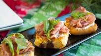 Prosciutto, Goat Cheese and Fig Jam Crostini with Balsamic Reduction Prosciutto, Goat Cheese and Fig Jam Crostini with Balsamic Reduction