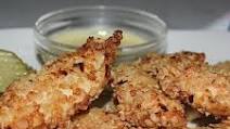 Healthy Crispy Chicken with Sweet Mustard Dip Healthy Crispy Chicken with Sweet Mustard Dip