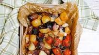 Venison Sausage & Black Pudding Tray Bake Venison Sausage & Black Pudding Tray Bake