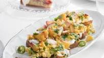 Peach, Corn and Burrata Bruschetta Peach, Corn and Burrata Bruschetta