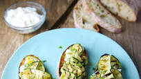 Grilled Marinated Zucchini Stracciatella Crostini Grilled Marinated Zucchini Stracciatella Crostini