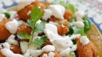 Tostadas de Camarones con Crema de Chipotle Tostadas de Camarones con Crema de Chipotle