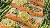 One-Pan Salmon Asparagus Recipe (VIDEO) One-Pan Salmon Asparagus Recipe (VIDEO)