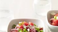 Edamame, tomato and feta salad with fresh basil Edamame, tomato and feta salad with fresh basil