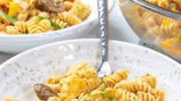 Pasta Salad with Hummus and Roasted Vegetables Pasta Salad with Hummus and Roasted Vegetables