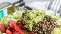 Greek Gyro Salad with Tzatziki Guacamole Recipe Greek Gyro Salad with Tzatziki Guacamole Recipe