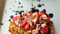 Strawberry Gorgonzola Bruschetta w/ a Balsamic Reduction Strawberry Gorgonzola Bruschetta w/ a Balsamic Reduction