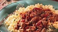 FUSILLI WITH CREAMY TOMATO AND MEAT SAUCE FUSILLI WITH CREAMY TOMATO AND MEAT SAUCE