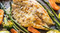 Healthy Sheet Pan Tilapia and Veggies + Meal-Prep Healthy Sheet Pan Tilapia and Veggies + Meal-Prep