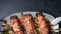 Broiled Salmon with Scallions and Sesame Broiled Salmon with Scallions and Sesame