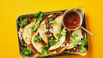 Crispy Beef Birria Tacos with Onion Salsa and Coriander Crispy Beef Birria Tacos with Onion Salsa and Coriander