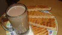 Cuban Cafe Con Leche & Toastada Cubana (Cuban Coffee & Milk & Cuban Toast) Cuban Cafe Con Leche & Toastada Cubana (Cuban Coffee & Milk & Cuban Toast)