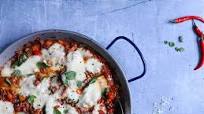 Beef, Spinach & Mozzarella One-Pot Bake Beef, Spinach & Mozzarella One-Pot Bake