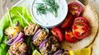 Chicken Souvlaki Skewers with Tzatziki Sauce Chicken Souvlaki Skewers with Tzatziki Sauce