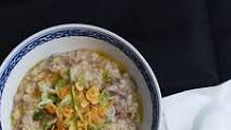 Brown Rice Congee With Beef, Shiitake, and Garlic Chips Brown Rice Congee With Beef, Shiitake, and Garlic Chips