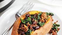 Chorizo and Kale Stuffed Sweet Potatoes Recipe Chorizo and Kale Stuffed Sweet Potatoes Recipe