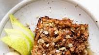 Maple-Cinnamon Banana-Pear Baked Oatmeal with Walnuts Maple-Cinnamon Banana-Pear Baked Oatmeal with Walnuts