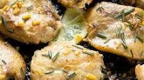 Easy Lemon Garlic Chicken Thighs {Paleo & Whole30} Easy Lemon Garlic Chicken Thighs {Paleo & Whole30}