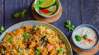 Paneer and spinach dum biryani Paneer and spinach dum biryani