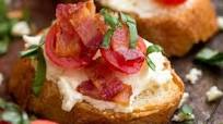 Bruschetta crémeux au feta et bacon Bruschetta crémeux au feta et bacon