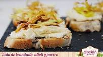 Tosta de brandada, alioli y puerro Tosta de brandada, alioli y puerro