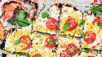 Grilled Lobster and Corn Pizza with Goat Cheese and Fresh Tomatoes Grilled Lobster and Corn Pizza with Goat Cheese and Fresh Tomatoes