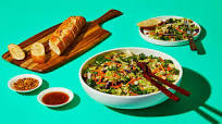 Garlic Bread & Crunchy Sesame Salad Combo A perfect pairing. | 2-4 Servings Garlic Bread & Crunchy Sesame Salad Combo A perfect pairing. | 2-4 Servings