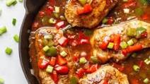 Cajun Smothered Pork Chops (Whole30 & Paleo) Cajun Smothered Pork Chops (Whole30 & Paleo)