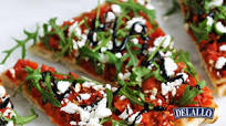Roasted Pepper Bruschetta Flatbread with Feta and Balsamic Roasted Pepper Bruschetta Flatbread with Feta and Balsamic