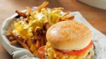 Bacon Cheese Burgers and Chili Cheese Fries Bacon Cheese Burgers and Chili Cheese Fries