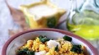 Rice casserole with spinach, chickpeas and cod Rice casserole with spinach, chickpeas and cod