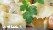 Pâte au saumon et tzatziki Pâte au saumon et tzatziki