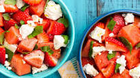 Watermelon Strawberry Caprese Salad Watermelon Strawberry Caprese Salad