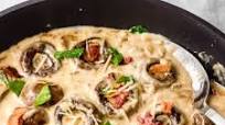 Keto Garlic Parmesan Mushrooms with Bacon Keto Garlic Parmesan Mushrooms with Bacon