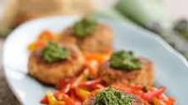 Pink Salmon Cakes with Cilantro Pesto Pink Salmon Cakes with Cilantro Pesto